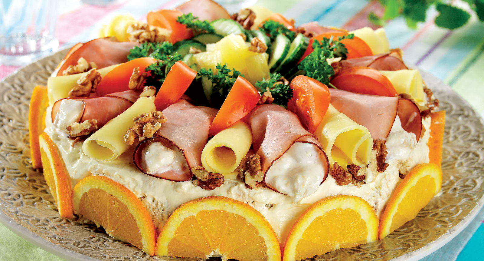 Festtårta med skinka