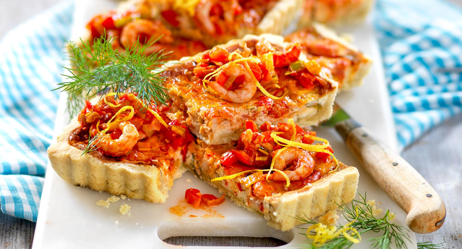 Krämig ­skaldjurspaj