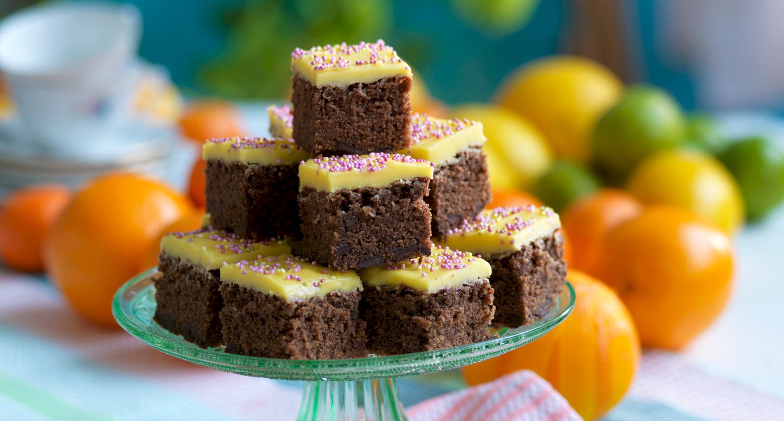 Choklad- och apelsinrutor