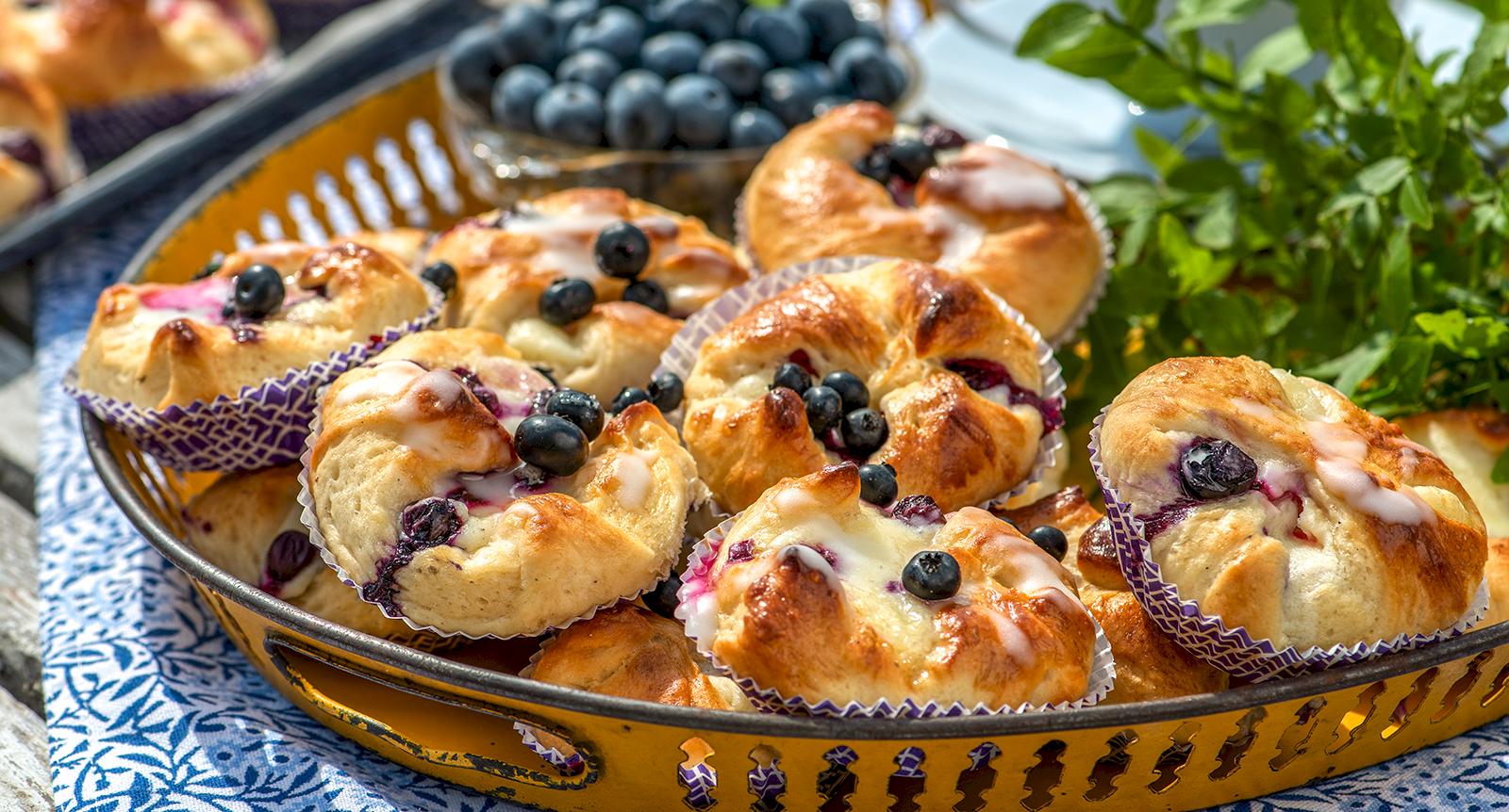 Blåbärsbullar med vanilj