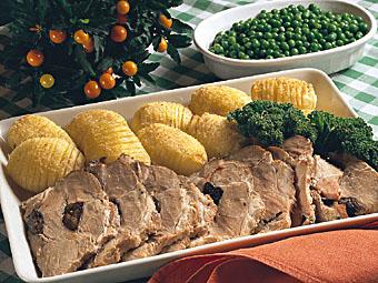 Plommonspäckad fläskkarré