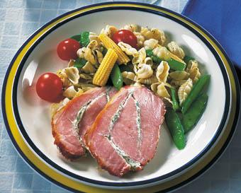 Kasslerrulle med grönt