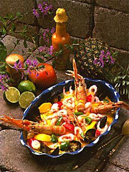 Exotisk skaldjurspanna