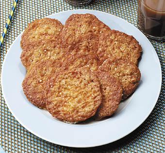 Knäckflarn med ingefära och apelsinkräm