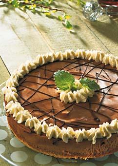 Desserttårta med chokladmousse