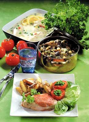 Kycklingfile i färgglad citronsås