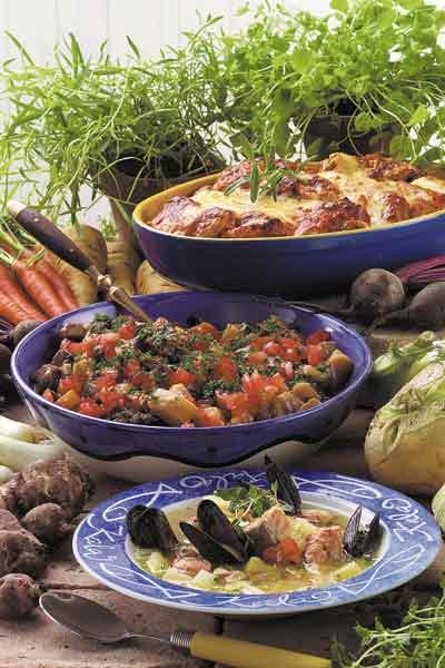 Tomattäckt kyckling med jordärtskockor