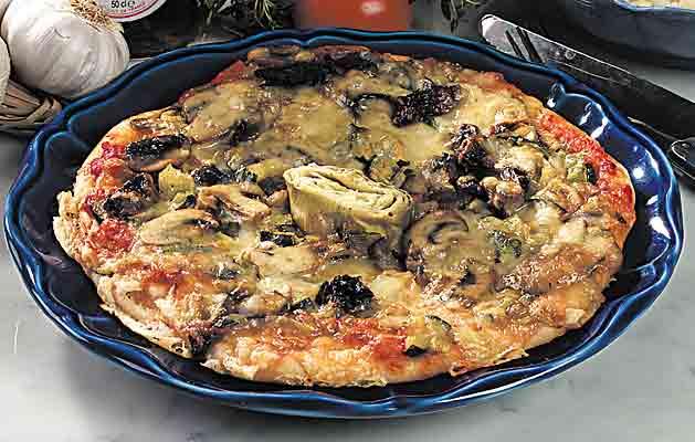 Vegetarisk pizza med mycket smak