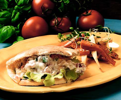 Vegetarisk röra i pitabröd