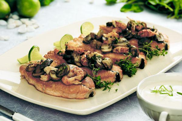 Fjärilslax med dragonsås