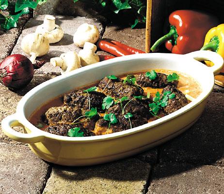 Färsrullar i het sås