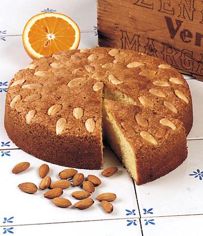 Solskenskaka med apelsin och mandel