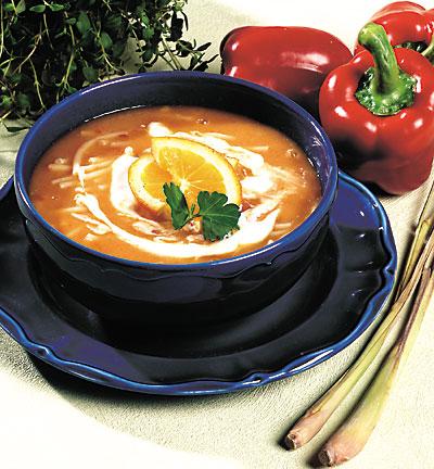 Het veggosoppa med apelsinfraiche