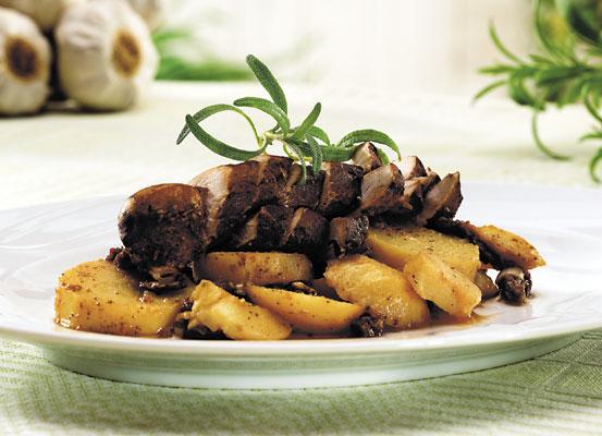 Vitlöksdoftande kyckling med potatissallad