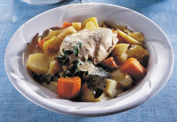 Kycklingfilé med späda rotsaker