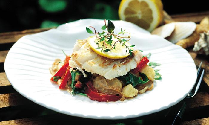 Rimmad torsk med potatisstuvning