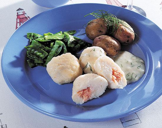 Fiskbullar med laxfyllning