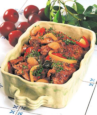 Vitlökstorsk med snabbfrästa grönsaker