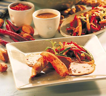 Kyckling med två såser