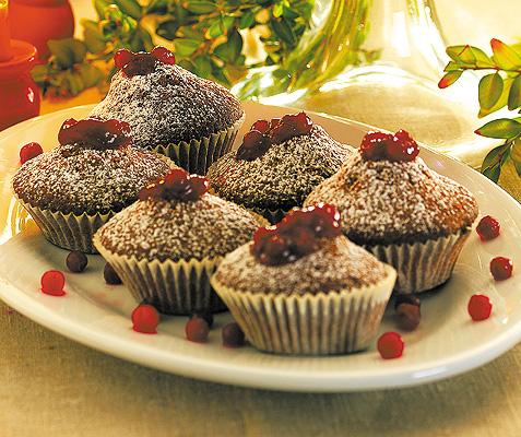 Lingon- och pepparkaksmuffins