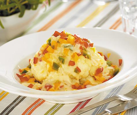 Blomkål med färgglad sås