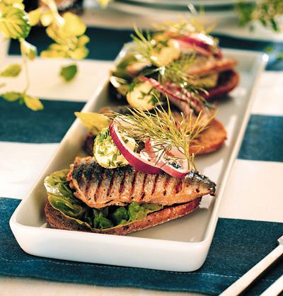 Fylld grillad strömming