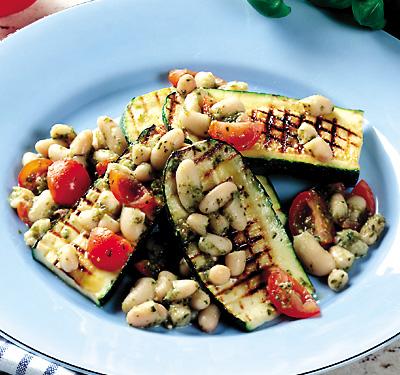 Grillad squash med bönsalsa