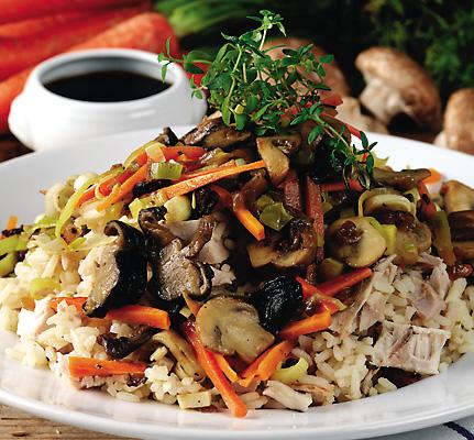 Svamp och kycklingris