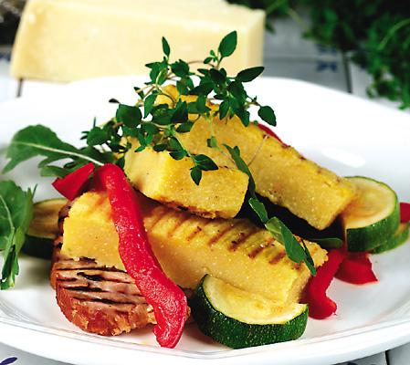 Ostdoftande polenta med kassler