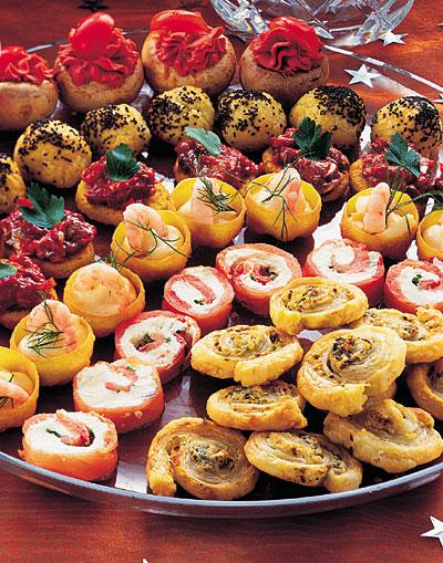 Festbricka med goda små munsbitar