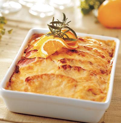 Kassler med apelsin- och rosmarintäcke