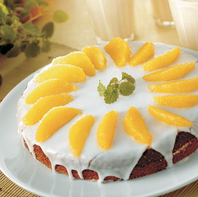 Festligt krämfylld apelsinkaka