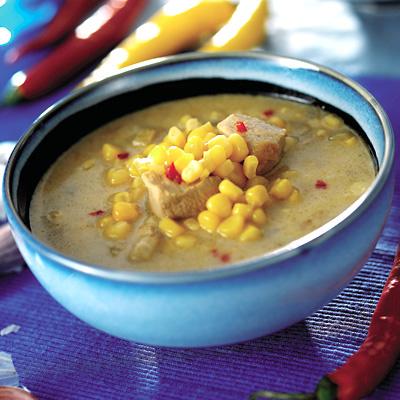 Indisk majssoppa med kyckling II