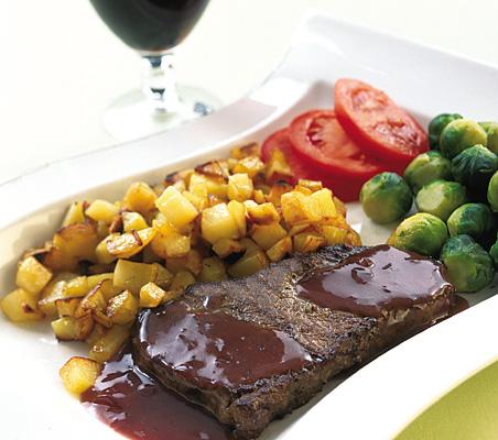Biff med rödvinssås