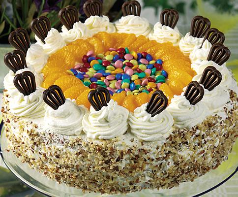 Påsktårta med frukt och linser