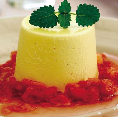 Fläderglass med rabarberkompott