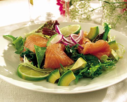 Avokadosallad med lax