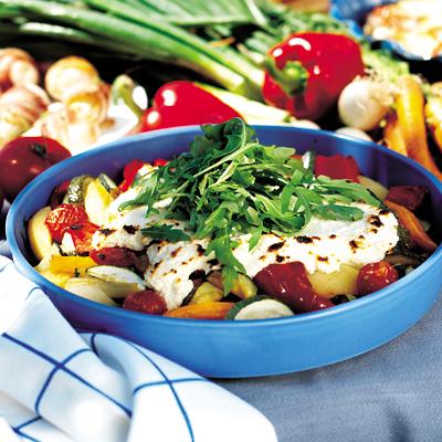 Fetaostbakade grönsaker