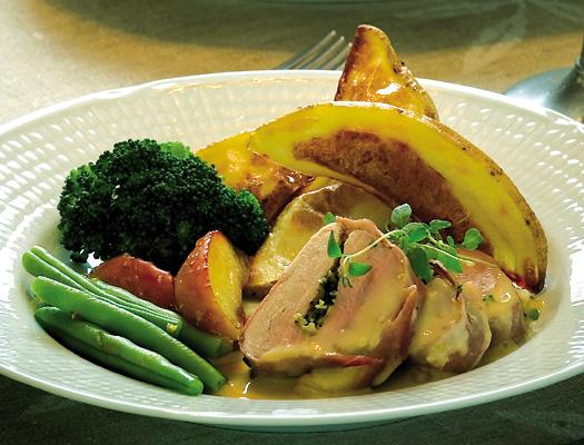 Ugnsrostade bakpotatisklyftor