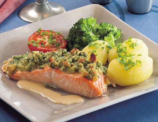 Fisk med frasigt täcke