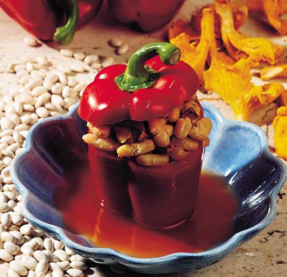 Paprika med bönfyllning