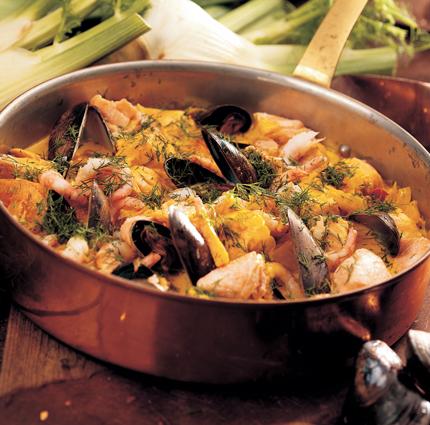 Lax- och skaldjursragu