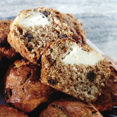 Havremuffins med cream cheese