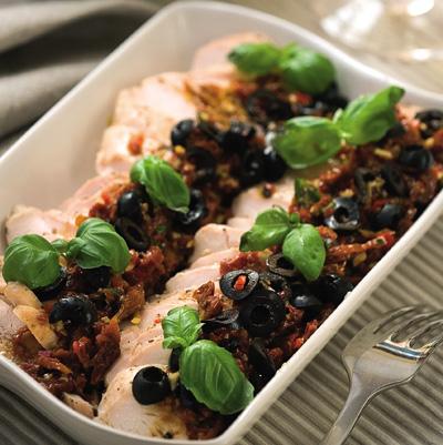 Skivad filé färdig på fat