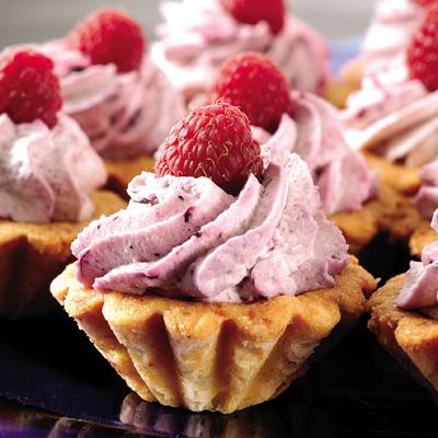 Blåbärsmusslor med vit choklad