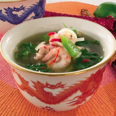 Het soppa med räkor