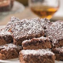 Chokladrutor med kokos