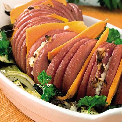 Falukorv med feta och morötter