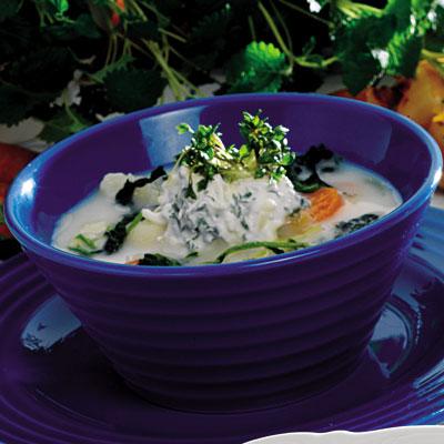 Ängamat med ost- och krasseröra