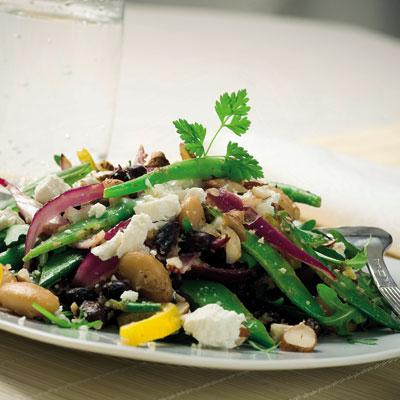 Wok med bönor och chèvre